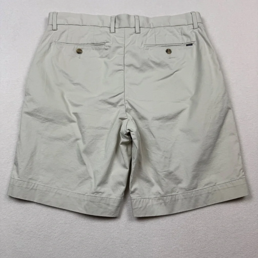 Polo Ralph Lauren Men Shorts 32 Stretch Classic Fit Chino Khaki Flat Front‎ 9